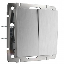 Выключатель Встраиваемые механизмы серебряный рифленый W1122009