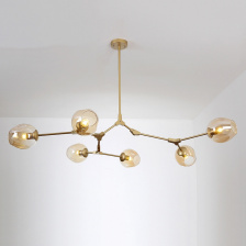 Люстра Адель Branching Bubble Chandelier L6 Brass Amber