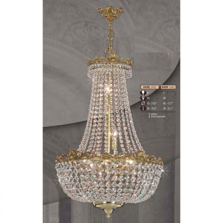 Подвесная люстра 049F 049F/7 AB SWAROVSKI фото 1