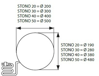 Грунтовый светильник STONO 24654 фото 3