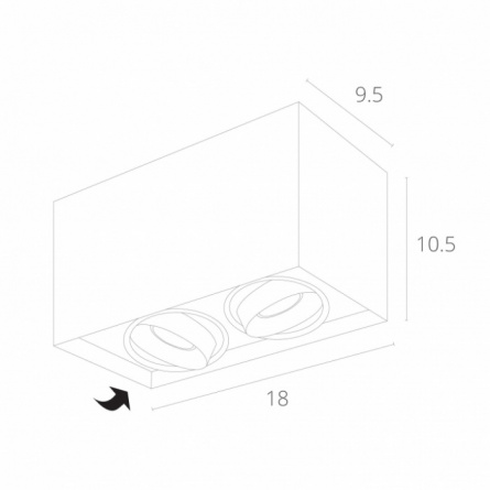 Точечный светильник Pictor A5654PL-2WH фото 2