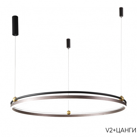 Люстра Crystal Lux FERNANDO SP88W LED COFFEE/BLACK фото 2