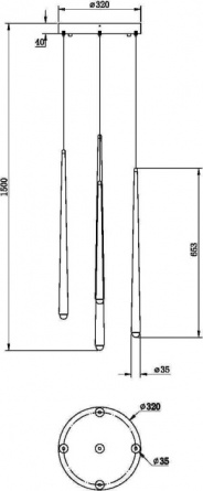 Подвесной светильник Cascade MOD132PL-L36BSK2 фото 2
